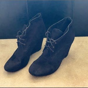Black Wedge Ankle Bootie